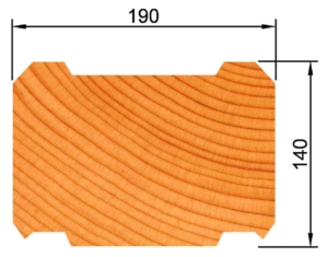 Профилированный брус 190 на 140 мм